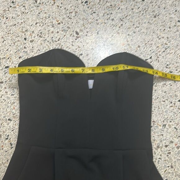 Amanda Uprichard black jumpsuit deep v back zip revolve XS - Picture 5 of 7